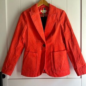 Boden Corduroy Blazer Coral/Salmon Sz 4